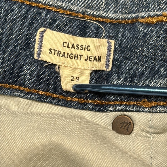 Madewell Classic Straight Leg Jean Sz29 - Picture 10 of 13
